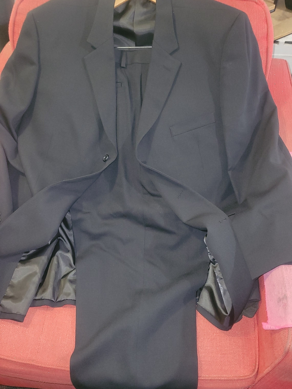 Pronto Uomo Black Men's Suit Jacket and Trousers